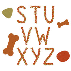 Alphabet of dog food. Part 3