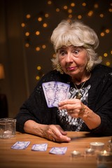 Fortune teller seeing the future