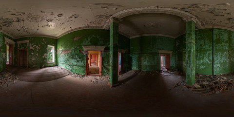 Abandoned hall panorama