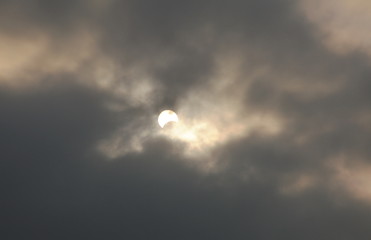 solar eclipse in dull day