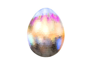 Abstract mosaic pattern elements of different sizes and colors