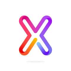 X letter colorful logo.
