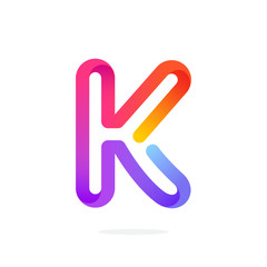 K letter colorful logo.