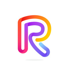 R letter colorful logo.