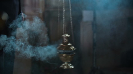 Catholic ceremony with incense