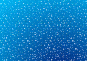 Water drops on blue, a4 size background