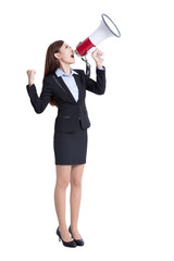 Fototapeta premium business woman screaming