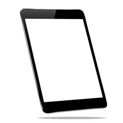 mockup black tablet isolated on white vector design - 105026656
