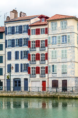 Fototapeta na wymiar Colorful Shutters of Typical Old Homes, Bayonne