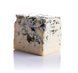 Blue cheese isolated on white