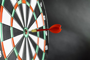 darts arrows in the target center