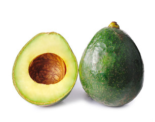 avocado isolated on white background