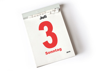 3. Juli 2016