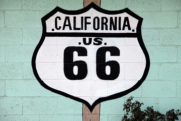 CALIFORNIA ROUTE 66 PAINTED SIGN
