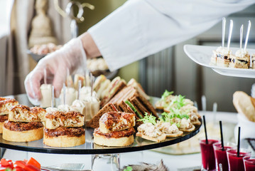 catering banquet table
