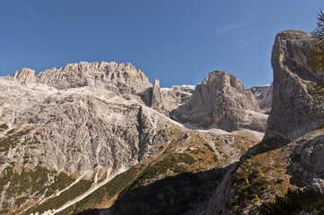 Fototapeta na wymiar Dolomites, Italy / The Dolomites are a mountain range located in northeastern Italy. 