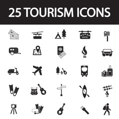 travel and tourism icon set