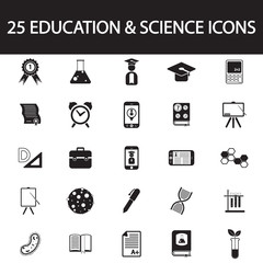 education and science icons set