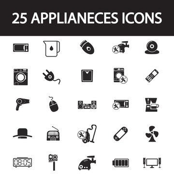 appliances icons set