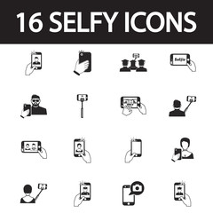 Selfie set icon
