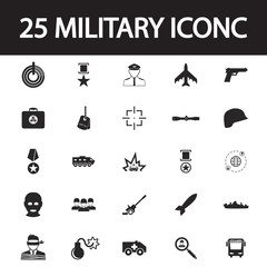 Military icon set