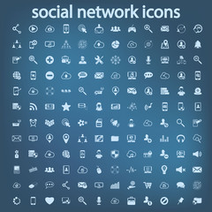 social network set icon