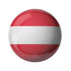 Austria flag, glassy ball
