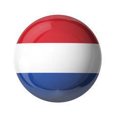 Netherlands flag, glassy ball