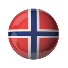 Norway flag, glassy ball
