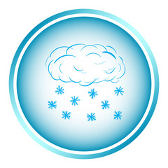 Snow cloud icon 