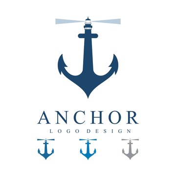 Lighthouse on The Anchor Logo Design