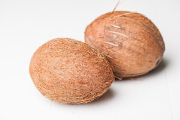 coconut on white background