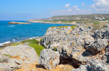 Fototapeta na wymiar The shores of the Aegean Sea.