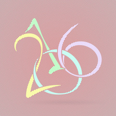 Vector calligraphic inscription to a new 2016