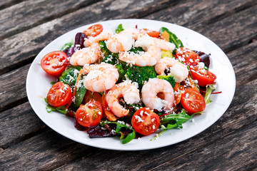 Sea Food salad with Shrimp and vegetables