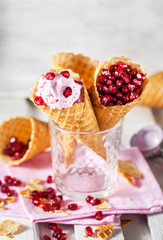 Pomegranate ice cream