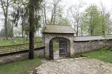 wall surrounding the oldest Orthodox church in Poland  