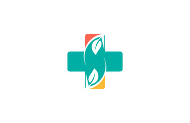 medical leaf people colorful logo