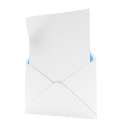 open mail with white blank