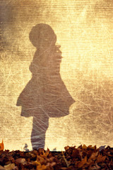 Shadow of a little girl