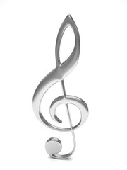 Obraz premium treble clef 3d on white