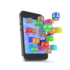 icon app fall in smart phone