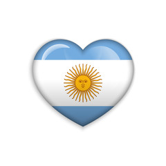 Love  symbol. Heart flag icon. Vector illustration.