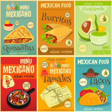 Mexican Food Mini Posters Set