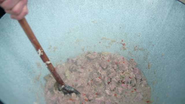 Preparing some lunch for people