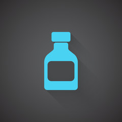 Flat Medicine Bottle web app icon on dark background