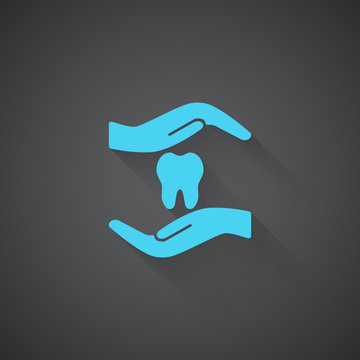Flat Dental Care web app icon on dark background