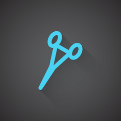 Flat Surgical Clamps web app icon on dark background