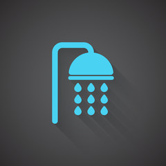 Flat Shower web app icon on dark background