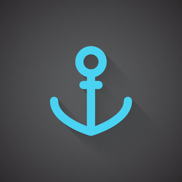 Flat Anchor web app icon on dark background